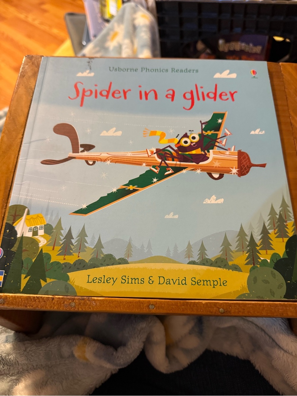 Spider in a Glider Usborne Phonics Readers Children’s Book by Lesley Sims